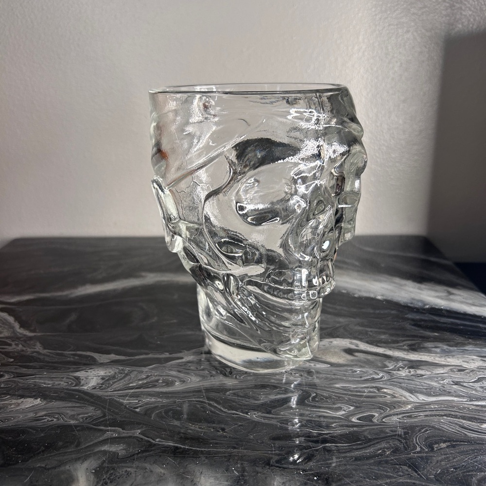 Skull Design Clear Glass Tumbler​​